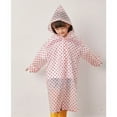 thumbnail image 2 of Girls Spring Summer Autumn Boys' Plain Color Buttoned Thick Poncho Raincoats Rain Ponchos Clothes, 2 of 5