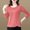 Red, variant on Hueook Womens Tops Women Solid Color Casual Long Sleeved T-shirt Lace Yellow L