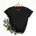 thumbnail image 4 of Yubnlvae Women's Short Sleeve Casual Solid Loose Crew Neck T Shirts Black L, 4 of 7