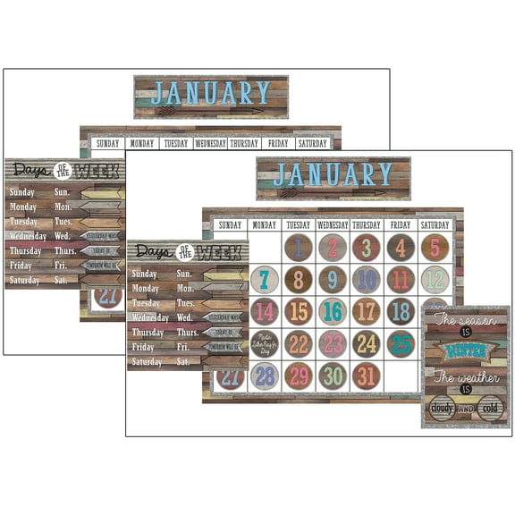 Teacher Created Resources Home Sweet Classroom Calendar Set, 2 Sets