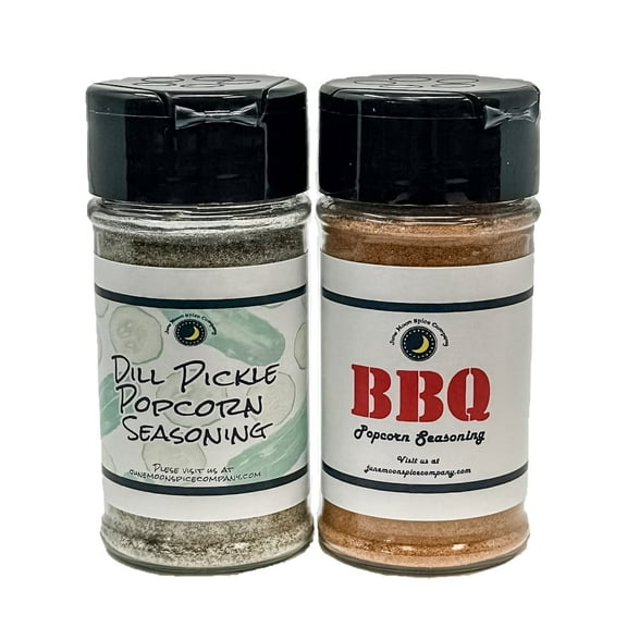 June Moon Spice Company's Popcorn Seasoning Variety Pack | Dill Pickle | BBQ | 3.5 fl. oz.