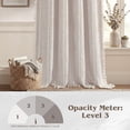 thumbnail image 5 of TURKIO Farmhouse Boho Curtains for Living Room Semi Blackout Curtains Rod Pocket Curtain 1 Panel,52"Wx84"L,Taupe, 5 of 8