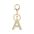 thumbnail image 2 of Agiferg Letter Keychain Accessories For Women Girls Gold Glitter Initial Key Ring, 2 of 4