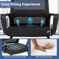 thumbnail image 6 of Gymax Office Guest Chair Set of 8 Conference Reception Chair w/ Lumbar Support & Sled Base, 6 of 10