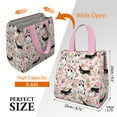 thumbnail image 3 of Husky and Pink Pioneer Flower Insulated Lunch Bag for Women & Adults,Large Portable Soft Cooler Lunch Bag,Thermal Food Storage Tote with Pearl Cotton,8.66L,8.75x5.75x9.5 Inch, 3 of 6