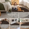 thumbnail image 5 of Black Striped Round Area Rug 7Ft Washable Circle Rugs for Dorm Laundry Room, Farmhouse Stripes Modern Abstract Art Non-Slip Carpet Floor Mats Indoor Outdoor Carpet Runner Aesthetic Home Decor, 5 of 8