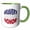 Green/White, variant on 3drose, Military Tribute Words. Bravery Sacrifice Honor, 11oz Two-tone Red Mug