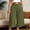 Army Green, variant on Women Plus Size Solid Loose Culotte Capri Pants, Elastic High Waist Front Pleated Wide Leg Cropped Trousers with Side Pockets Spring Summer Casual Vacation Bottoms Blue XL(XL)