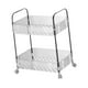 thumbnail image 2 of Carro organizador de almacenamiento rodante con ruedas, carro de cocina de 2 niveles con ruedas, soporte para sala de estar, carro utilitario móvil sin cesta, 2 of 9