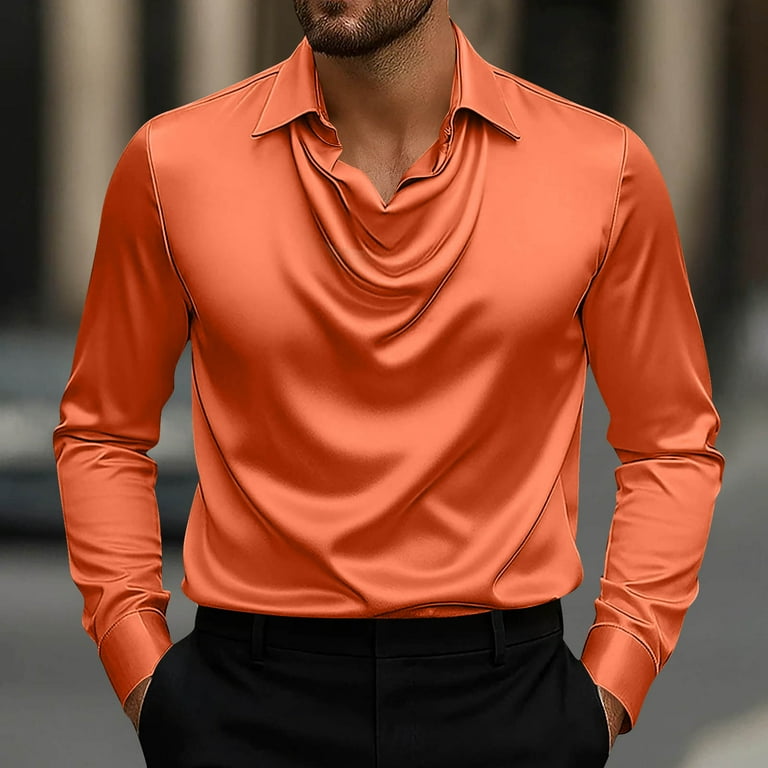 Bazeneo Mens Long Sleeve Shirts Smart Casual Satin Shirts Luxury Non Iron Dress Shirt Classic Fit Lapel Collar Pullover Plain Colour Soft Shirt Bazeneo Mens Long Sleeve Shirts Smart Casual Satin Shirts Luxury Non Iron Dress Shirt Classic Fit Lapel Collar Pullover Plain Colour Soft Shirt