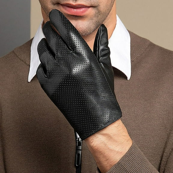 Luxury Mens Genuine Leather Gloves Sheepskin Driving Gloves ,Flexible and Comfortable