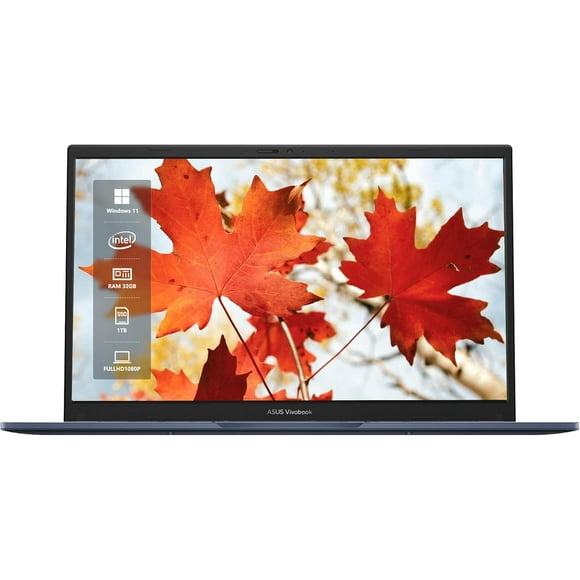 ASUS Vivobook 14" FHD 1920 x 1080 Laptop, Intel Core i3-1215U Processor, 32GB RAM, 1TB SSD, Windows 11 Home, Quiet Blue