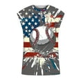 thumbnail image 4 of 4th of July Tanks American Flag Tank Top Men Red White and Blue Tops Mens Tank Top Patriotic Mens Fourth of July Tank Men Casual Fashion Printing Pullover Round Neck Sports Tank, 4 of 5