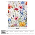 thumbnail image 4 of Creowell Floral Design Watercolor Painting Print Throw Blanket for Bed Couch Car - Soft Plush Blankets for Kids and Adults - Flannel Material Blanket for All Seasons - Various Sizes Available 50x60in, 4 of 6