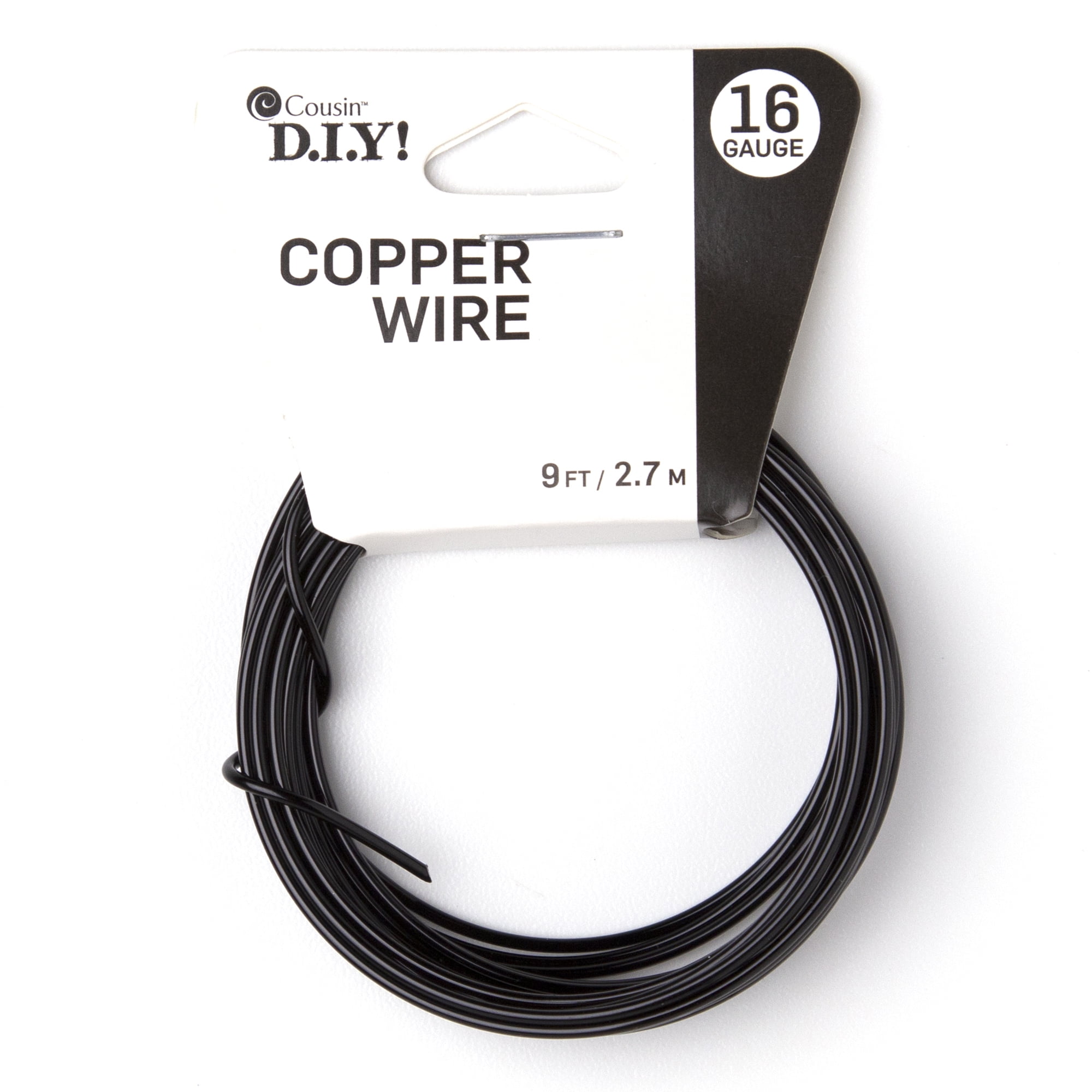 (2 pack) Cousin DIY Copper Craft Wire, Black Finish, 16 Gauge, 9 ft Roll
