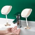 thumbnail image 2 of Hearth & Gear Soap Suction Cup Punch Wall Mounted Bathroom Shelf Universally Adjustable Home Bathroom Drain Soap Covers Storage Rack for Kitchen Counter Counter Extender Kitchen Sponge Holder Foldable, 2 of 7