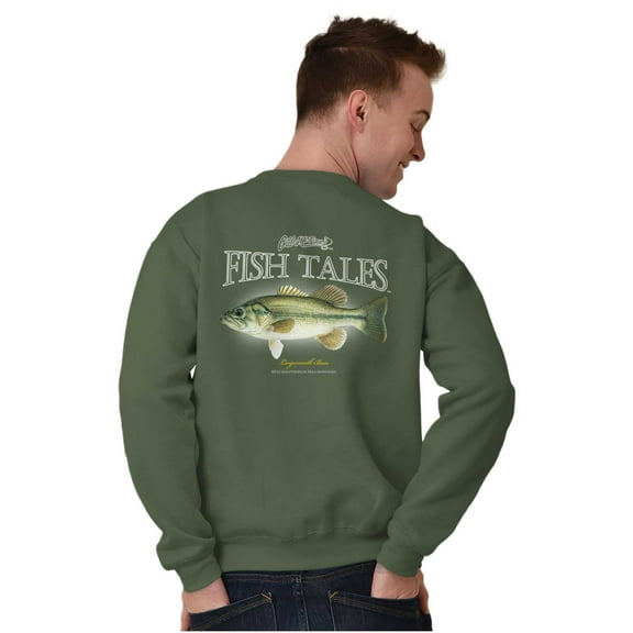 Gill McFinn Bass Fisherman Fishing Unisex Plus Fleece Graphic Sweatshirt Brisco Brands 2X