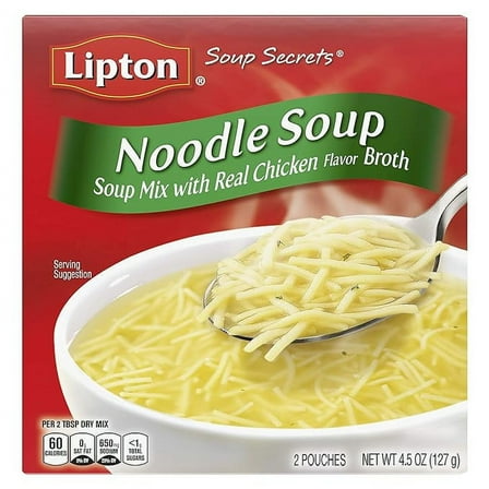 2 pack Lipton Soup Secrets Instant Soup Mix Noodle For a Warm Bowl of Soup Soup Made With Real Chicken Broth Flavor 4.5 oz