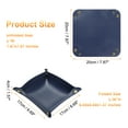 thumbnail image 2 of Uxcell PU Leather Valet Tray Unisex Folding Small Catchall Tray, Dark Blue, 2 of 7