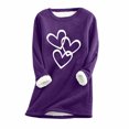 thumbnail image 2 of Fanxing Winter Discount Season Clearance Thermal Underwear for Women Plus Size Fleece Lined Warm Top Long Sleeve Round Neck Winter Pullover Top, 2 of 3