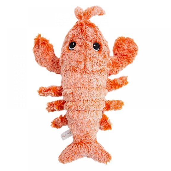 Prettyui USB Charging Electric Simulation Plush Lobster Cats Tooth Cleaner Toy