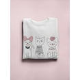 thumbnail image 3 of 3 Cute Kitties Sweatshirt Women -Image by Shutterstock, Female Small, 3 of 4