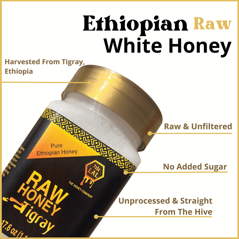 Lal The Honey Company: Tigray Raw White Honey, 1.1 lbs (500g