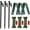 12" 3pcs stakes, variant on Tree Stakes and Supports, Heavy Duty Tree Stakes Kit Include 3Pcs Tree Straps for Staking, 3Pcs 12" Steel Spikes, and 39Ft Rope, Tree Supports for Young Tree Anti Strong Wind, Bad Weather
