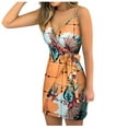 thumbnail image 2 of Robe d'Été Sexy à Bretelles Taille Ajustée Imprimée, 2 of 9