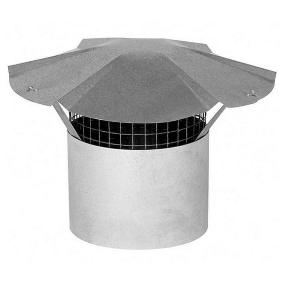 4" Galvanized Rain Cap, with Arrest