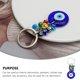 thumbnail image 3 of Turco Diablo Azul Ojos Llavero Colgante Ornamento Llavero de corona azul, 3 of 5