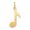 MultiColor, variant on Finest Gold 14K Yellow Gold Polished Treble Clef Pendant