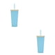 thumbnail image 4 of Vaso de paja de plástico de doble capa Wosthever color caramelo 700 ml, 4 of 6