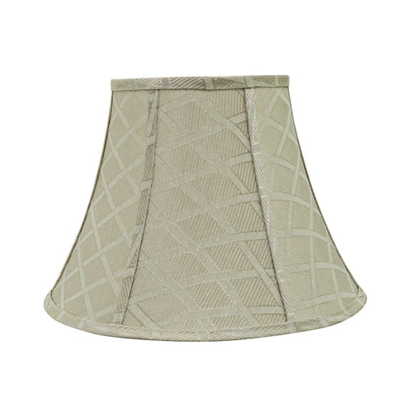 Aspen Creative 70222-21 One-Light Plug-In Swag Pendant Light Conversion Kit with Transitional Bell Fabric Lamp Shade, Off White, 13" width