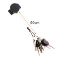 thumbnail image 4 of Carrete de soporte de retráctil, soporte de de metal resistente con clip para cinturón, cable de alambre de material acero de hasta 35 Zulema llavero retráctil, 4 of 8