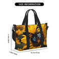 thumbnail image 2 of Travel Duffle Bag Butterfly On Sunflower Travel Tote Bags Carry on Luggage Waterproof Weekender Bags with Top Handle Adjustable Shoulde Strap for Travel Gym, 2 of 5