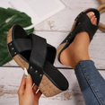 thumbnail image 6 of Fukaraa Dressy Wedge Sandals Women Wide Width Platform Buckle Ankle Strap Summer, 6 of 9