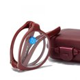 thumbnail image 2 of 3 Pairs of Women Wine Red Spring Hinge Folding Reading Glasses HD Fashion Anti-Blue Light Presbyopia Glasses Square Plastic Foldable Readers with Case +1.00, 2 of 3