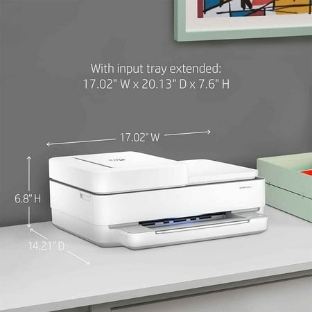 HP - ENVY 6455e Wireless All-In-One Inkjet Printer with 3 months of Instant Ink Included with HP+ - White