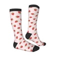 thumbnail image 3 of Picia Women Crew Soft Moisture-wicking Socks Strawberry Pattern Design Cotton Socks, One Size fit All, 3 of 9
