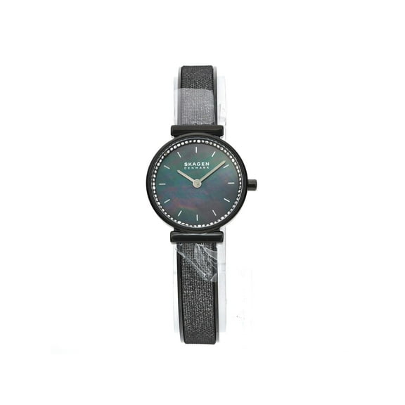 New Skagen Annelie Steel Crystal Black MOP Dial Bangle Ladies Watch SKW2792