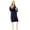 Navy Blue, variant on BC BARE COTTON Women's Robe Microfiber Plush Fleece Shawl Bathrobe - White - Large