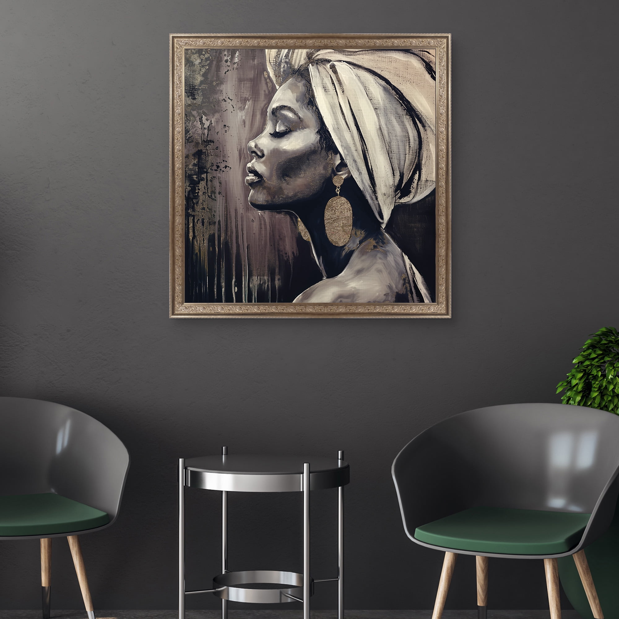 Meditation III Framed Canvas