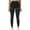 Black, variant on Fashion Women Two Fakes Tight High Waist Loose Tight Waist Flared Yoga Full Length Pants_Pink_M