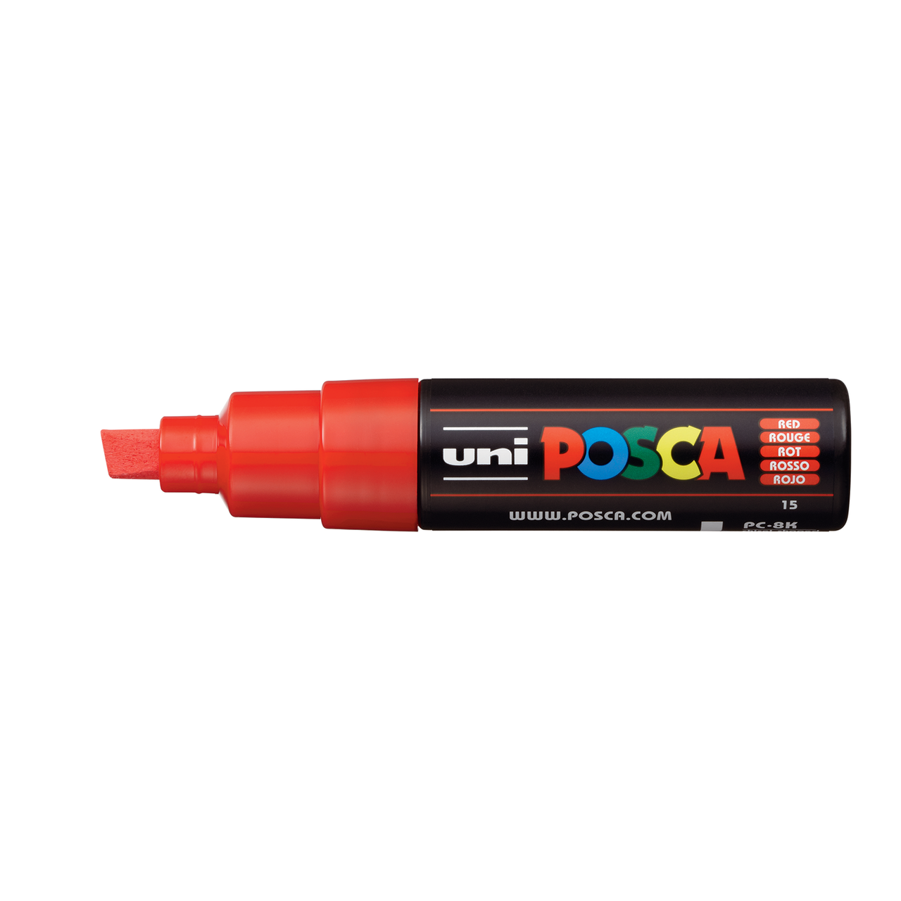 POSCA Acrylic Paint Marker, Broad Chisel, Red