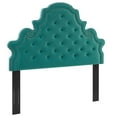 thumbnail image 2 of Modway Diana Tufted Performance Velvet Twin Headboard in Teal, 2 of 9