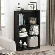 Furinno JAYA Wood Simple Home 3-Tier AdJUSTable Shelf Bookcase in Black