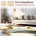 thumbnail image 2 of ODIKA 3'x5' Machine Washable Non-Slip Area Rug, Elegant Curvilinear Ribbon Design With Lustrous Gold Accents High Traffic Rug, Beige, 127419, 2 of 7