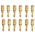 thumbnail image 1 of Conchos de Plátano, Altavoces de 12 piezas enchufes de plátano de plátano de aleación de aluminio tipo tornillo abierto para automóvil, 1 of 7