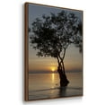 thumbnail image 3 of Sunset Silhouette Framed Premium Gallery Wrapped Canvas - Ready to Hang - 27 x 41 - Walnut Floating Frame, 3 of 9